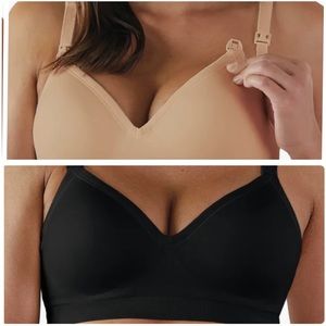 (2) BRAVADO DESIGNS Plunge Wireless Maternity/Nursing Bra